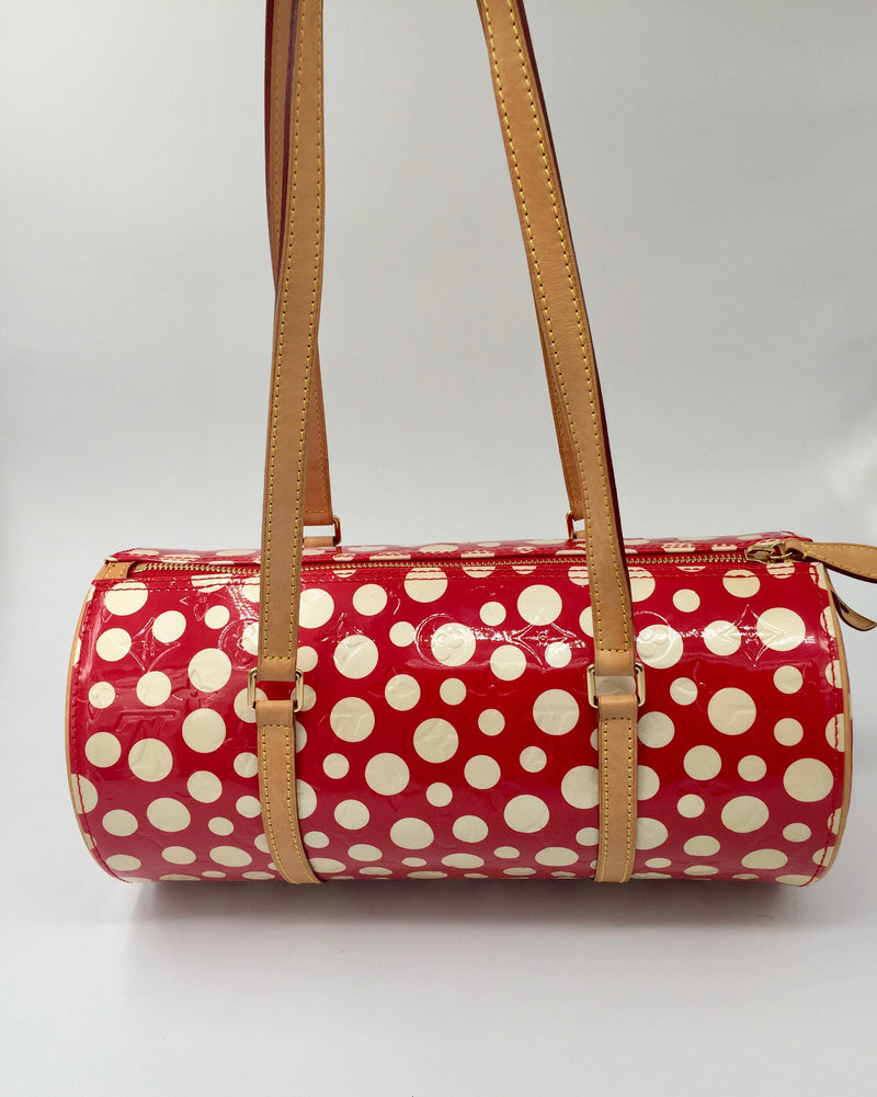 Sold-Louis Vuitton Monogram Vernis Kusama Dots Infinity Papillon Red M91425