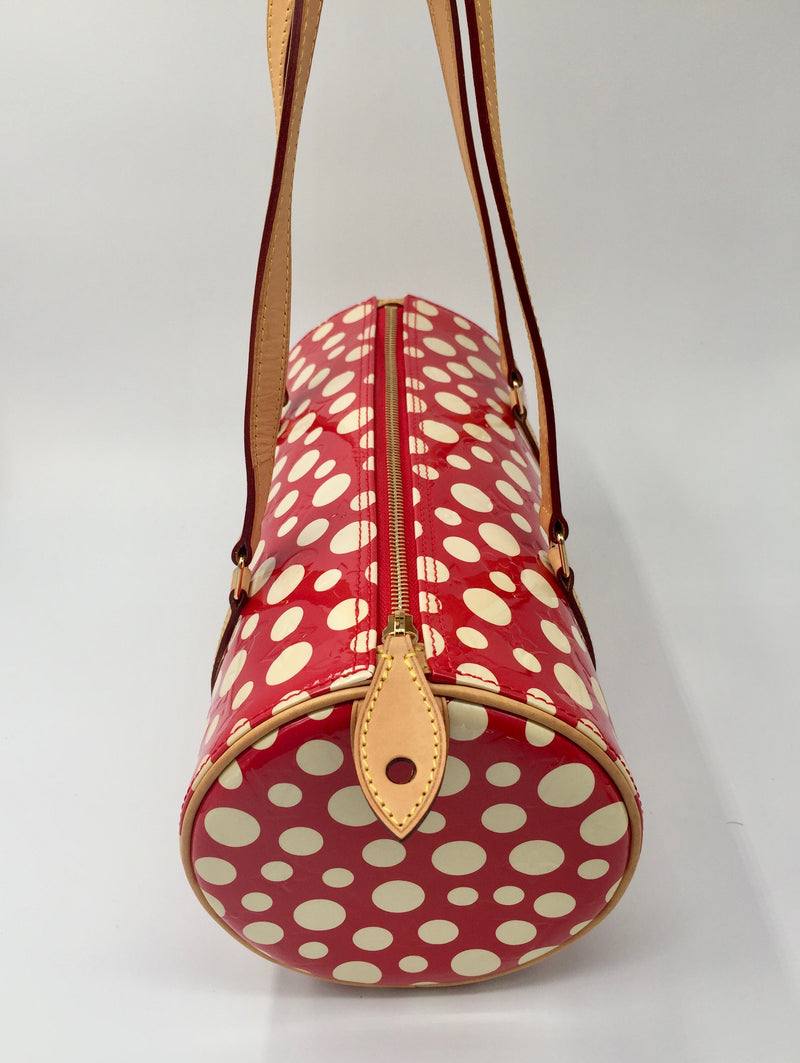 Sold-Louis Vuitton Monogram Vernis Kusama Dots Infinity Papillon Red M91425