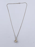 Sold-Tiffany & Co 925 Silver Atlas Collection Cube with Necklace