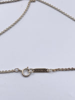 Sold-Tiffany & Co 925 Silver Atlas Collection Cube with Necklace