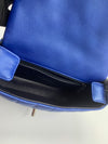 CHANEL CC Calfskin Blue Mini Flap Shoulder Bag/Ruthenium Hardware