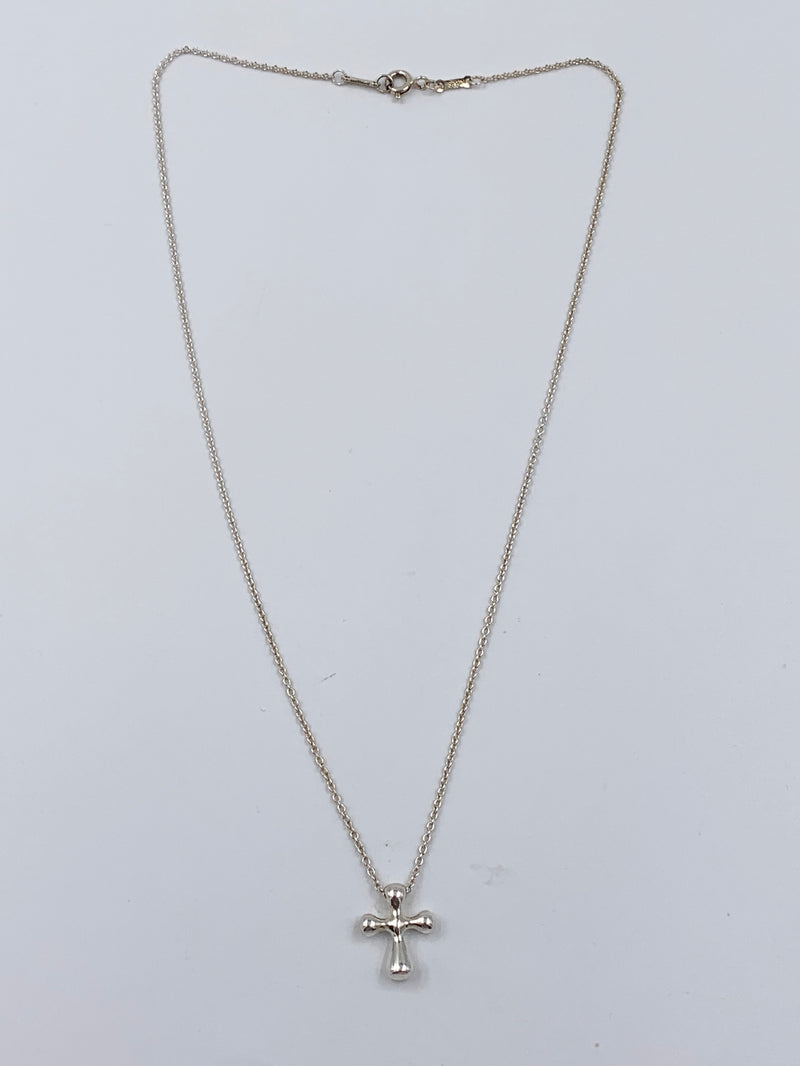 Sold-Tiffany & Co 925 Elsa Peretti Silver Cross Necklace