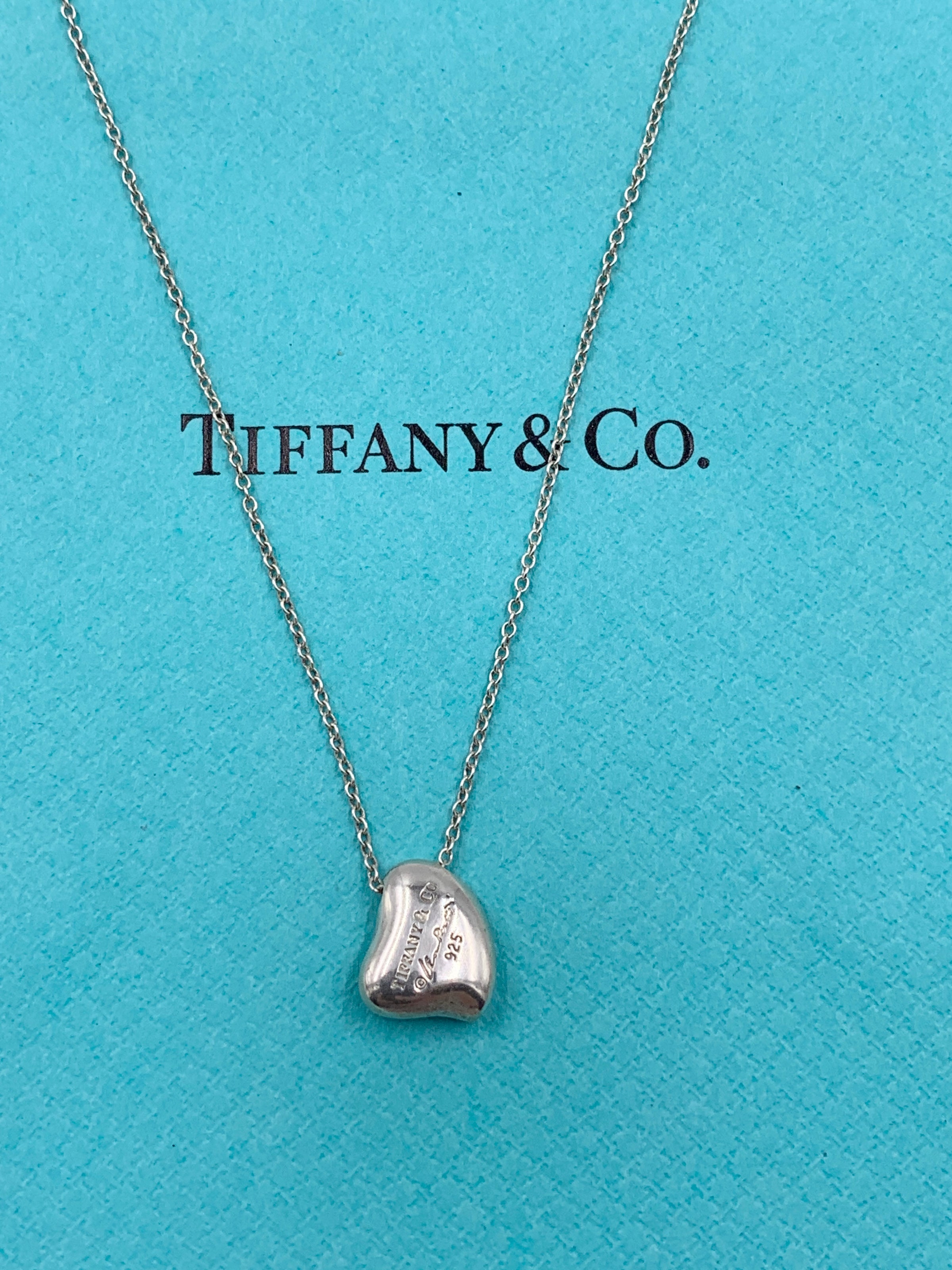 Tiffany Co Elsa Peretti Solid Full Heart Necklace Preowned