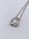 Tiffany & Co Elsa Peretti Silver Solid Full Heart Pendant Necklace