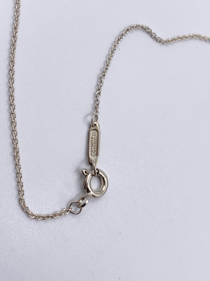 Tiffany & Co "New York" 925 Silver Note Square Pendant Necklace