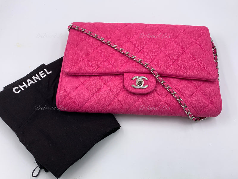 CHANEL Classic Quilted Flap Pink Caviar Shoulder Bag/Clutch with Chain  StrapPreloved Lux Canada