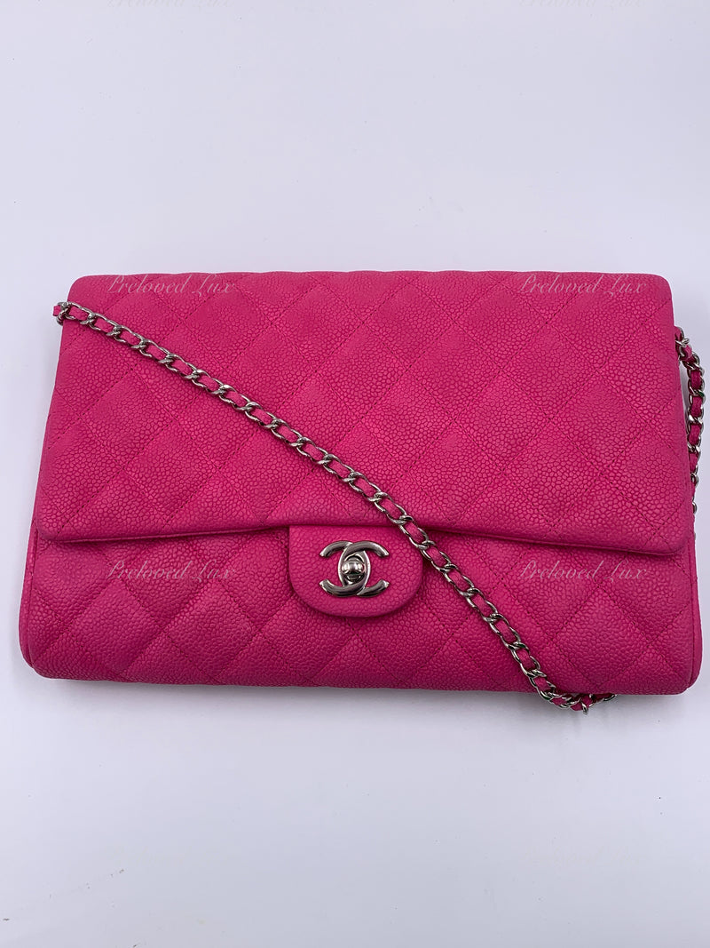 CHANEL Classic Quilted Flap Pink Caviar Shoulder Bag/Clutch with Chain  StrapPreloved Lux Canada