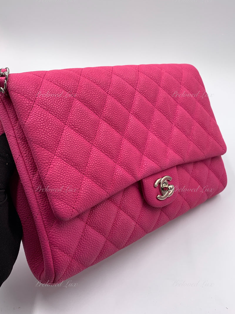 Bonhams : CHANEL PINK QUILTED CAVIAR LEATHER MEDIUM CLASSIC DOUBLE