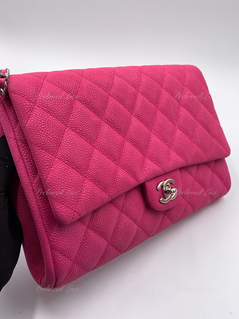 CHANEL Classic Quilted Flap Pink Caviar Shoulder Bag/Clutch with Chain  StrapPreloved Lux Canada