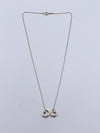 Tiffany & Co 925 Silver Paloma Picasso Double loving heart Pendant Necklace