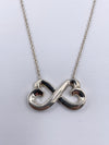 Tiffany & Co 925 Silver Paloma Picasso Double loving heart Pendant Necklace