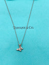 Tiffany & Co 925 Silver Elsa Peretti Butterfly Pendant Necklace