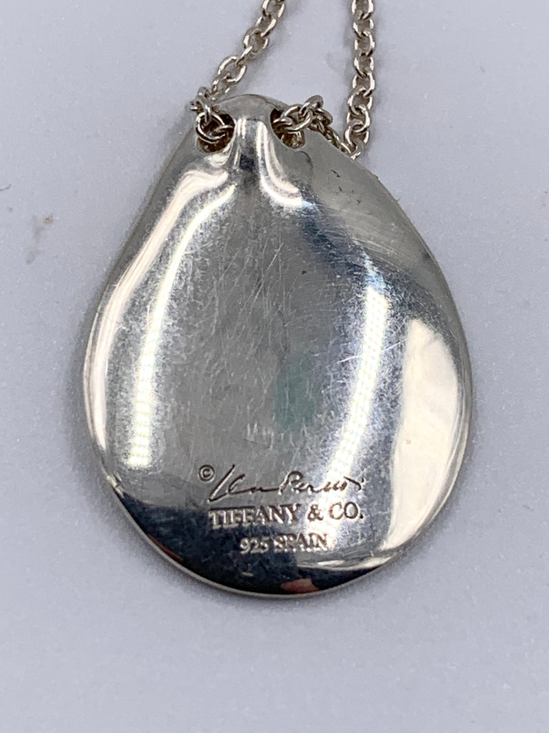 Sold-Tiffany & Co 925 Silver Elsa Peretti Madonna Pendant Necklace