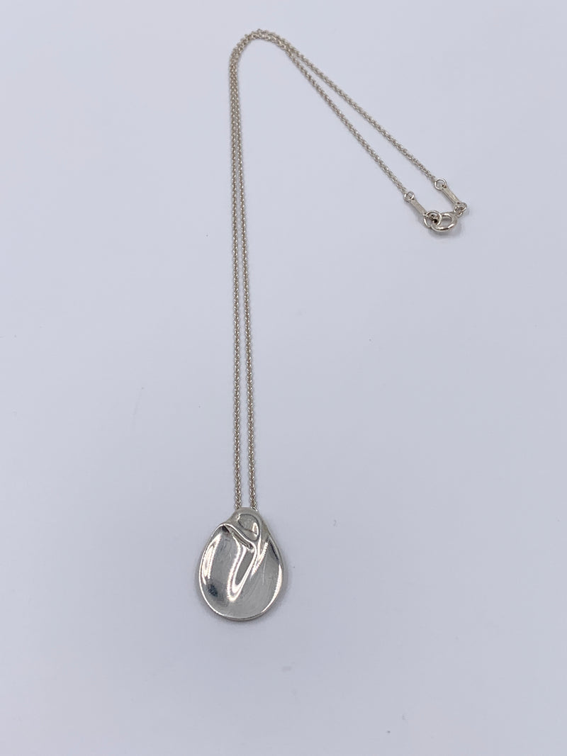 Sold-Tiffany & Co 925 Silver Elsa Peretti Madonna Pendant Necklace