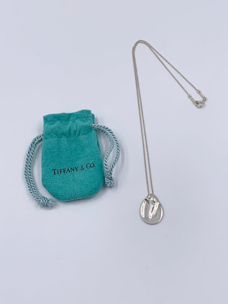 Sold-Tiffany & Co 925 Silver Elsa Peretti Madonna Pendant Necklace