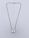 Tiffany & Co 925 Silver 1837 Concave Circle Plate Pendant Necklace