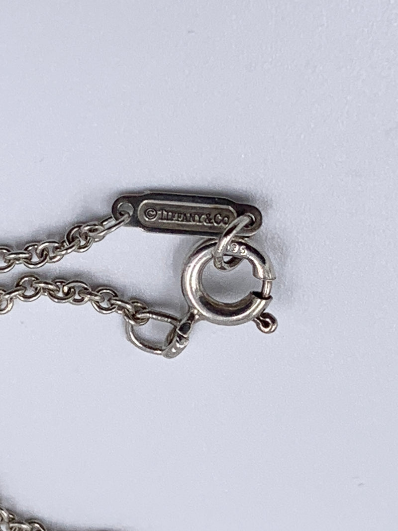 Tiffany & Co 925 Silver 1837 Concave Circle Plate Pendant Necklace