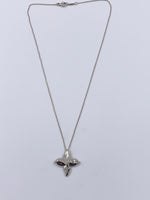 Tiffany & Co 925 Silver Flower Petal Pendant Necklace