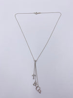 Sold-Tiffany & Co 925 Silver T&CO Letters Lariat Necklace