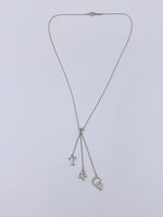 Sold-Tiffany & Co 925 Silver T&CO Letters Lariat Necklace