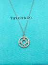 Tiffany & Co 925 Silver Atlas Collection Medallion Round Pendant Necklace