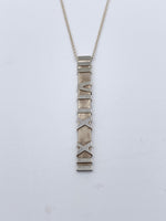 Tiffany & Co 925 Silver Atlas Collection Bar with Necklace