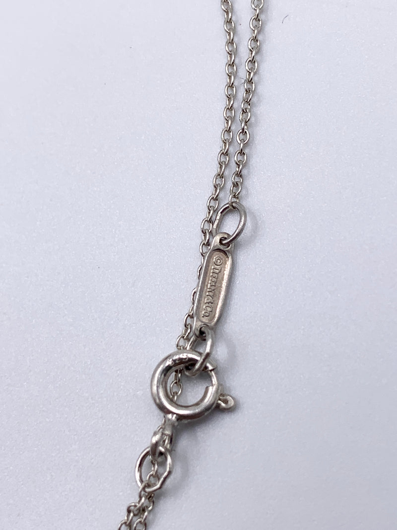 Tiffany & Co 925 Silver 727 Fifth Ave Address Heart Tag Pendant Necklace