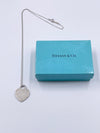 Tiffany & Co 925 Silver 727 Fifth Ave Address Heart Tag Pendant Necklace