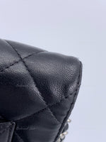 Sold-CHANEL Lambskin Wallet-on-the-chain WOC Crossbody Flap Bag - Black