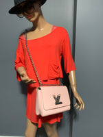 LOUIS VUITTON Epi Twist MM Pink Shoulder Bag Crossbody Bag