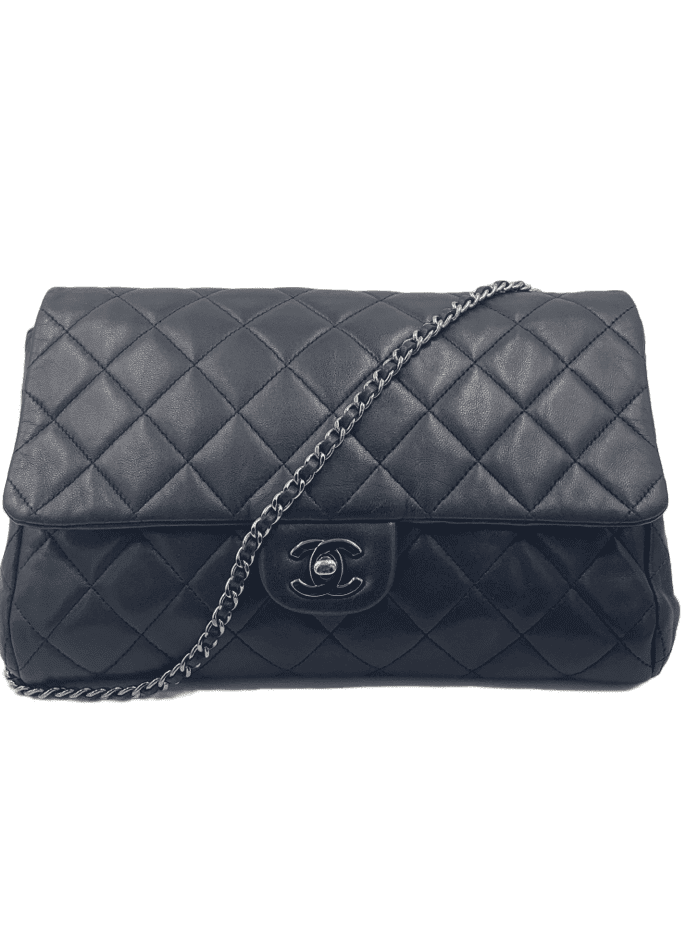 CHANEL Classic Quilted Flap Black Lambskin Shoulder Bag Clutch with chain 2  way bag - Preloved Lux Canada
