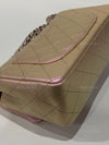 CHANEL Classic Iridescent Pink Calfskin Mini Rectangular Crossbody Bag in Silver Hardware