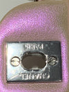 CHANEL Classic Iridescent Pink Calfskin Mini Rectangular Crossbody Bag in Silver Hardware