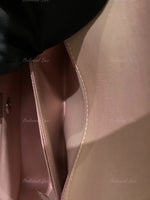 CHANEL Classic Iridescent Pink Calfskin Mini Rectangular Crossbody Bag in Silver Hardware