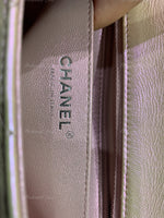 CHANEL Classic Iridescent Pink Calfskin Mini Rectangular Crossbody Bag in Silver Hardware