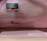 CHANEL Classic Iridescent Pink Calfskin Mini Rectangular Crossbody Bag in Silver Hardware