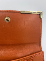 Sold-GUCCI GG Orange / Pink Leather Wallet