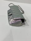 CHANEL Iridescent Purple Calfskin Mini Flap Crossbody Bag in Silver Hardware