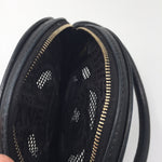 Sold-CHANEL Round CC Logo Clutch lambskin black