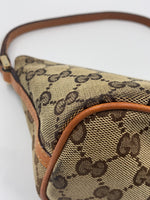 Sold-GUCCI GG Logo Brown Small Handbag