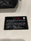 Sold-CHANEL Black Caviar Mini Flap Crossbody Bag in Silver Hardware