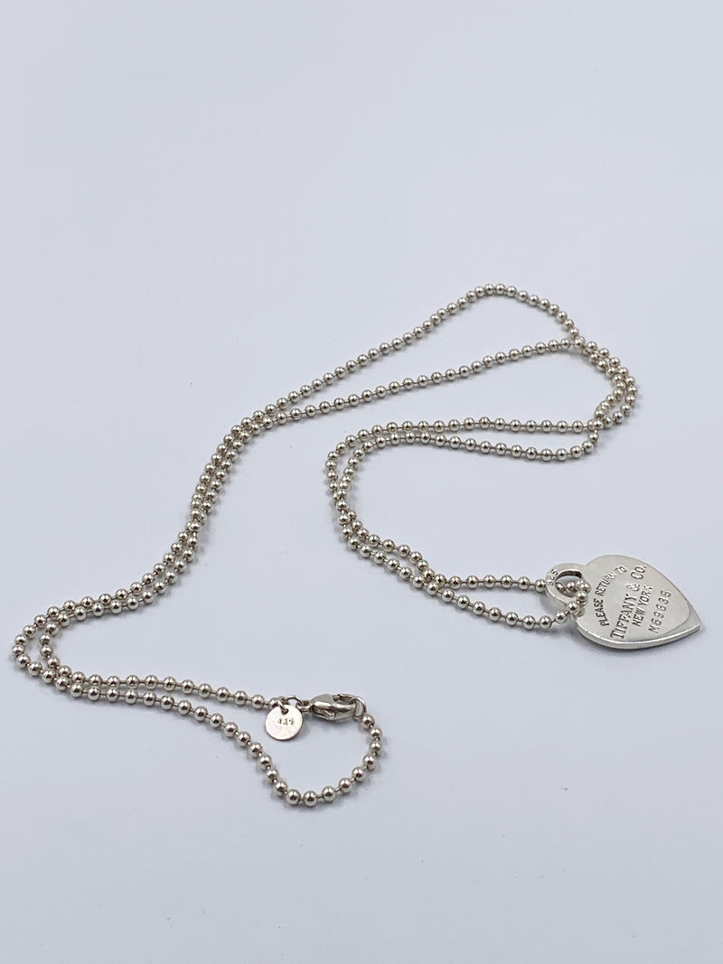 Sold-Tiffany & Co 925 Silver Return to Tiffany Heart Tag Necklace