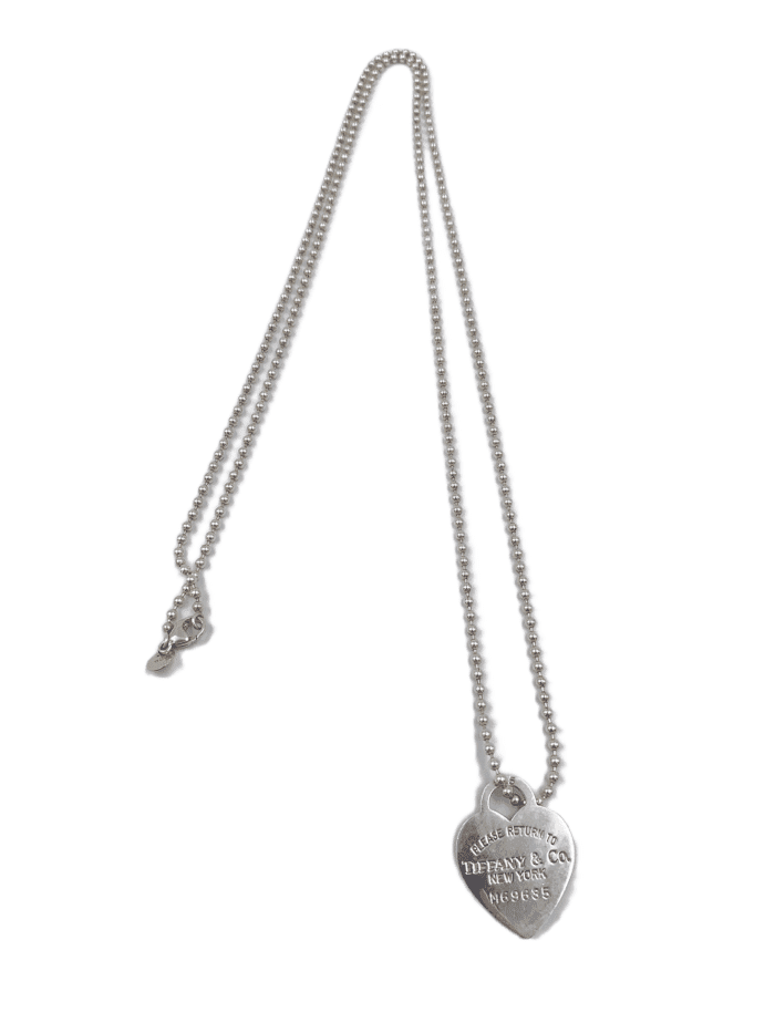 Sold-Tiffany & Co 925 Silver Return to Tiffany Heart Tag Necklace