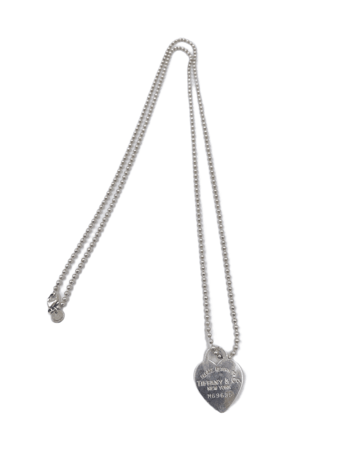Sold-Tiffany & Co 925 Silver Return to Tiffany Heart Tag Necklace