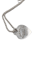 Sold-Tiffany & Co 925 Silver Return to Tiffany Heart Tag Necklace