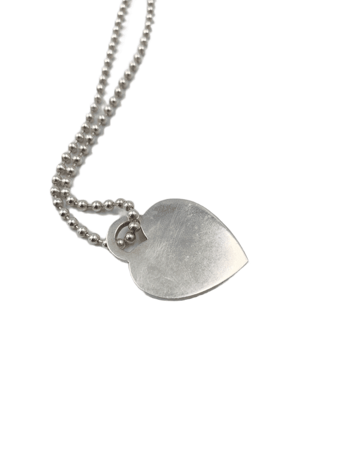 Sold-Tiffany & Co 925 Silver Return to Tiffany Heart Tag Necklace