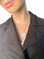 Sold-Tiffany & Co 925 Silver Return to Tiffany Heart Tag Necklace