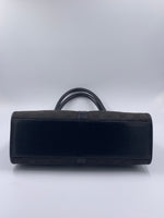 Sold-GUCCI GG Black Canvas Push Lock Jackie Shoulder Bag