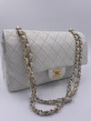 Chanel classic medium double flap lambskin shoulder bag Gold hardware vintage