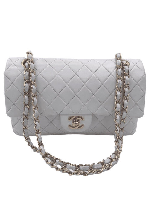 Chanel classic medium double flap lambskin shoulder bag Gold hardware